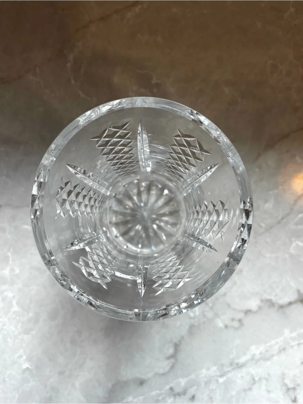 Vintage Waterford Hibernia 6” Signed Irish Cut Crystal Flower Vase